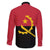 Angola Country Flag Family Matching Short Sleeve Bodycon Dress and Hawaiian Shirt Virtus Unita Fortior