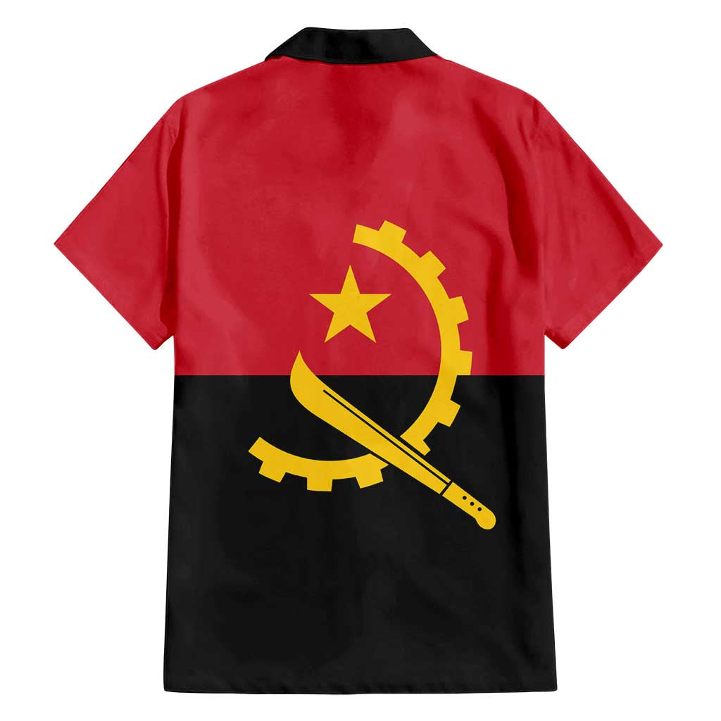 Angola Country Flag Family Matching Summer Maxi Dress and Hawaiian Shirt Virtus Unita Fortior