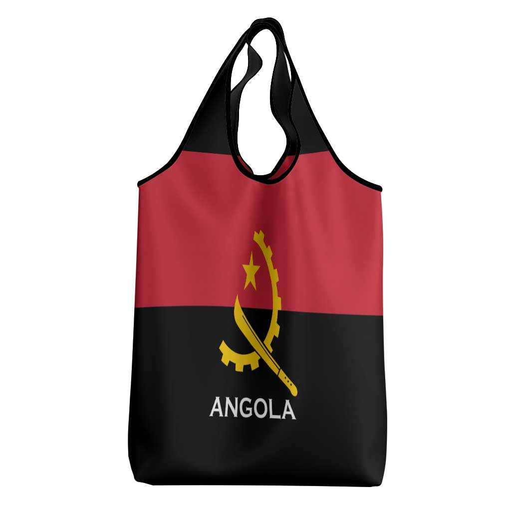 Angola Country Flag Grocery Bag Virtus Unita Fortior