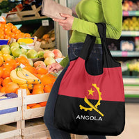 Angola Country Flag Grocery Bag Virtus Unita Fortior