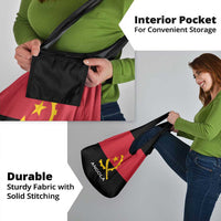 Angola Country Flag Grocery Bag Virtus Unita Fortior