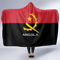 Angola Country Flag Hooded Blanket Virtus Unita Fortior