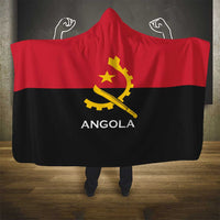Angola Country Flag Hooded Blanket Virtus Unita Fortior