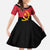 Angola Country Flag Kid Short Sleeve Dress Virtus Unita Fortior