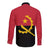Angola Country Flag Long Sleeve Button Shirt Virtus Unita Fortior