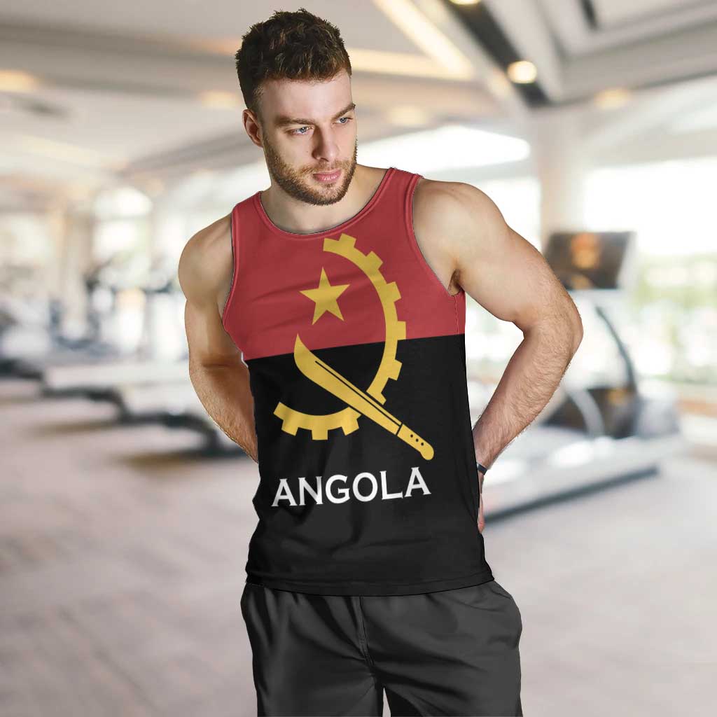 Angola Country Flag Men Tank Top Virtus Unita Fortior