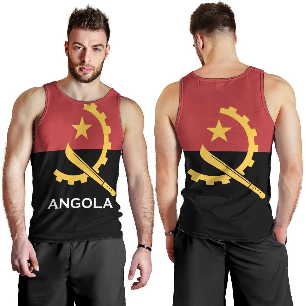 Angola Country Flag Men Tank Top Virtus Unita Fortior