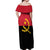 Angola Country Flag Off Shoulder Maxi Dress Virtus Unita Fortior