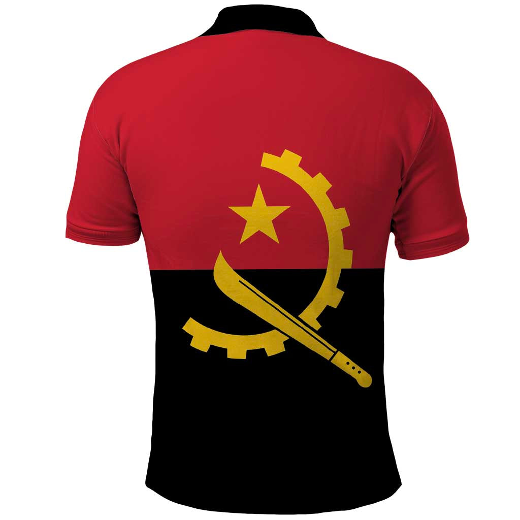 Angola Country Flag Polo Shirt Virtus Unita Fortior