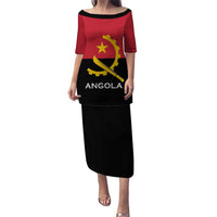 Angola Country Flag Puletasi Virtus Unita Fortior