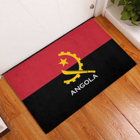 Angola Country Flag Rubber Doormat Virtus Unita Fortior