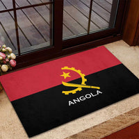 Angola Country Flag Rubber Doormat Virtus Unita Fortior