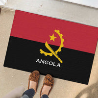Angola Country Flag Rubber Doormat Virtus Unita Fortior