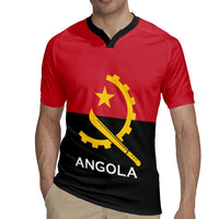 Angola Country Flag Rugby Jersey Virtus Unita Fortior
