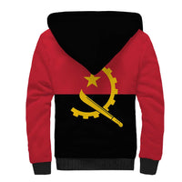 Angola Country Flag Sherpa Hoodie Virtus Unita Fortior