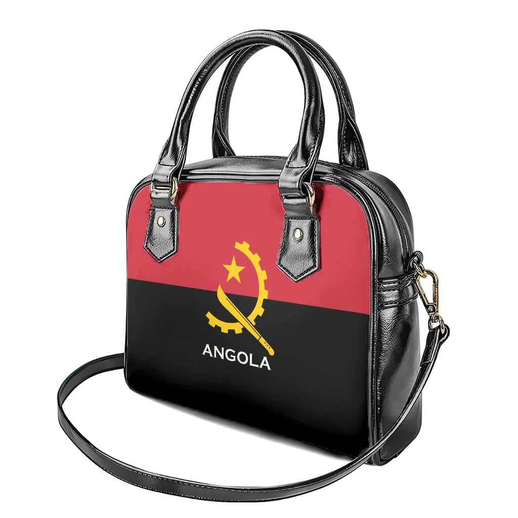 Angola Country Flag Shoulder Handbag Virtus Unita Fortior