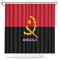 Angola Country Flag Shower Curtain Virtus Unita Fortior