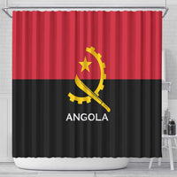 Angola Country Flag Shower Curtain Virtus Unita Fortior