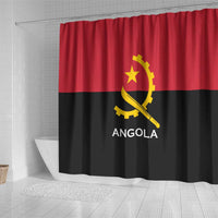 Angola Country Flag Shower Curtain Virtus Unita Fortior