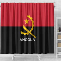 Angola Country Flag Shower Curtain Virtus Unita Fortior