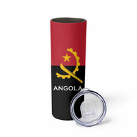 Angola Country Flag Skinny Tumbler Virtus Unita Fortior
