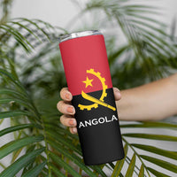 Angola Country Flag Skinny Tumbler Virtus Unita Fortior