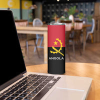 Angola Country Flag Skinny Tumbler Virtus Unita Fortior