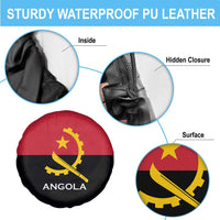 Angola Country Flag Spare Tire Cover Virtus Unita Fortior