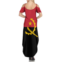 Angola Country Flag Summer Maxi Dress Virtus Unita Fortior