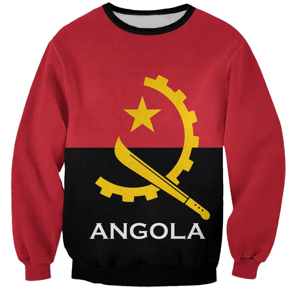 Angola Country Flag Sweatshirt Virtus Unita Fortior