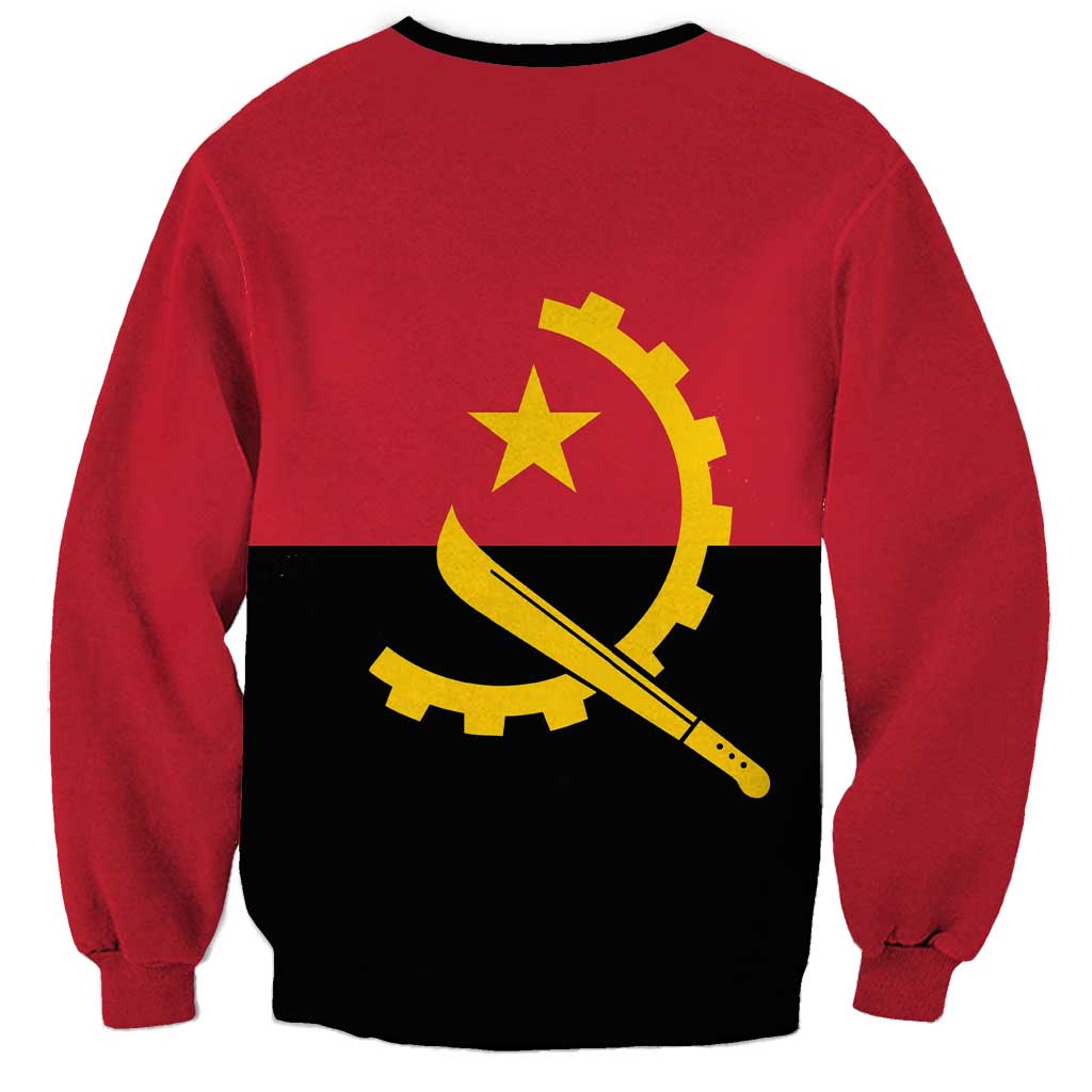 Angola Country Flag Sweatshirt Virtus Unita Fortior