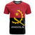 Angola Country Flag T Shirt Virtus Unita Fortior