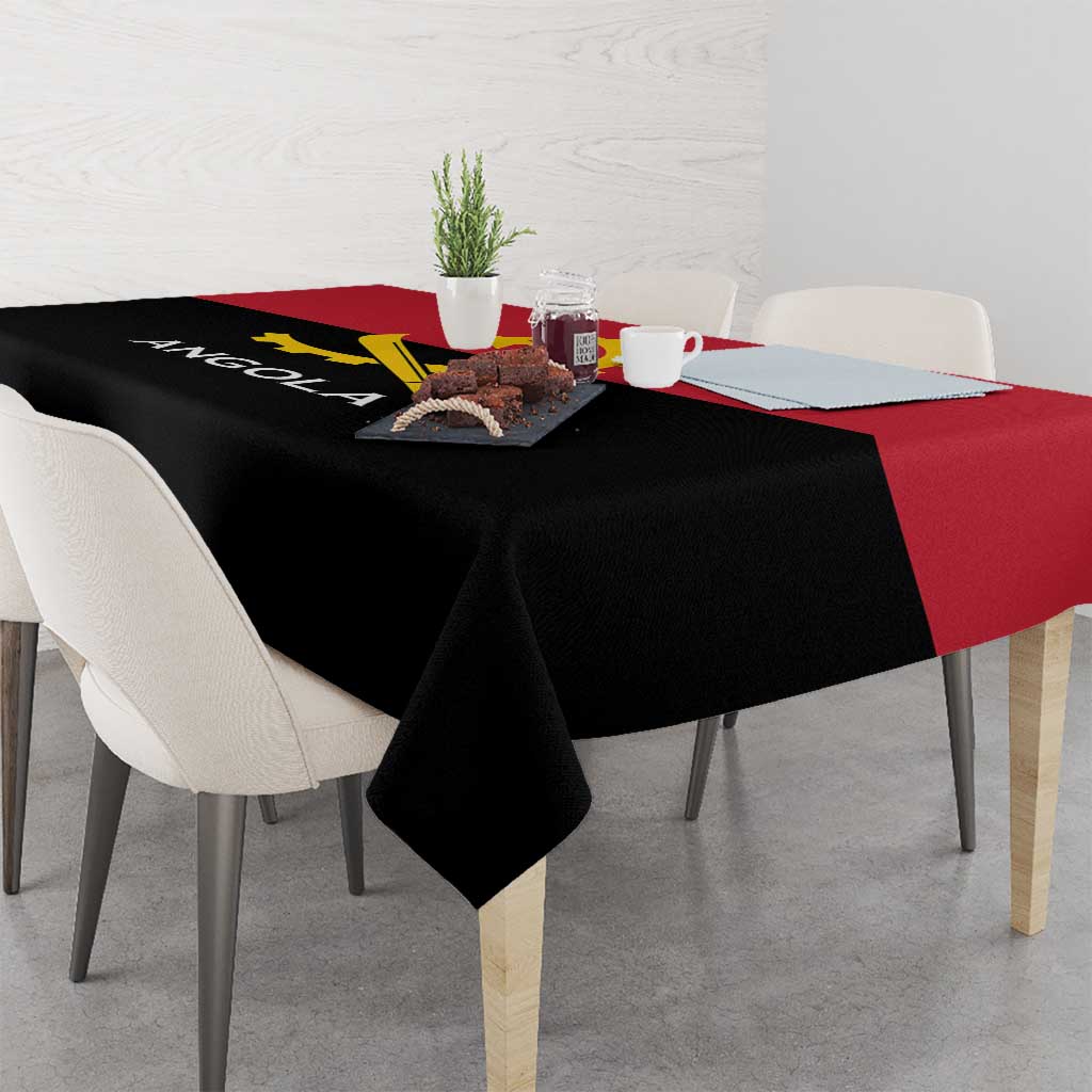 Angola Country Flag Tablecloth Virtus Unita Fortior