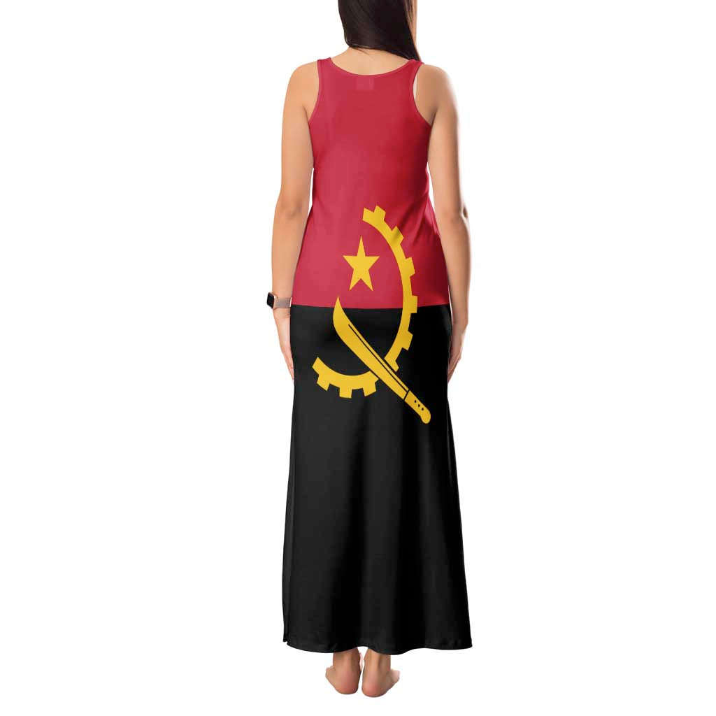 Angola Country Flag Tank Maxi Dress Virtus Unita Fortior