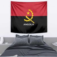 Angola Country Flag Tapestry Virtus Unita Fortior