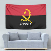 Angola Country Flag Tapestry Virtus Unita Fortior