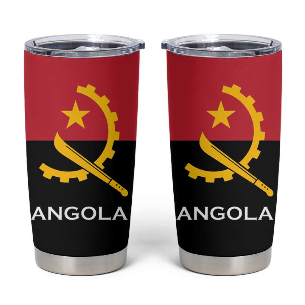 Angola Country Flag Tumbler Cup Virtus Unita Fortior
