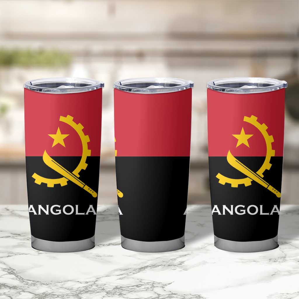 Angola Country Flag Tumbler Cup Virtus Unita Fortior