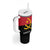 Angola Country Flag Tumbler With Handle Virtus Unita Fortior