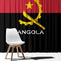 Angola Country Flag Window Curtain Virtus Unita Fortior
