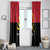 Angola Country Flag Window Curtain Virtus Unita Fortior