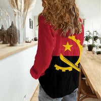 Angola Country Flag Women Casual Shirt Virtus Unita Fortior
