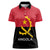 Angola Country Flag Women Polo Shirt Virtus Unita Fortior