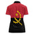 Angola Country Flag Women Polo Shirt Virtus Unita Fortior
