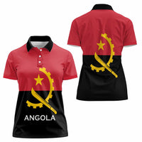 Angola Country Flag Women Polo Shirt Virtus Unita Fortior