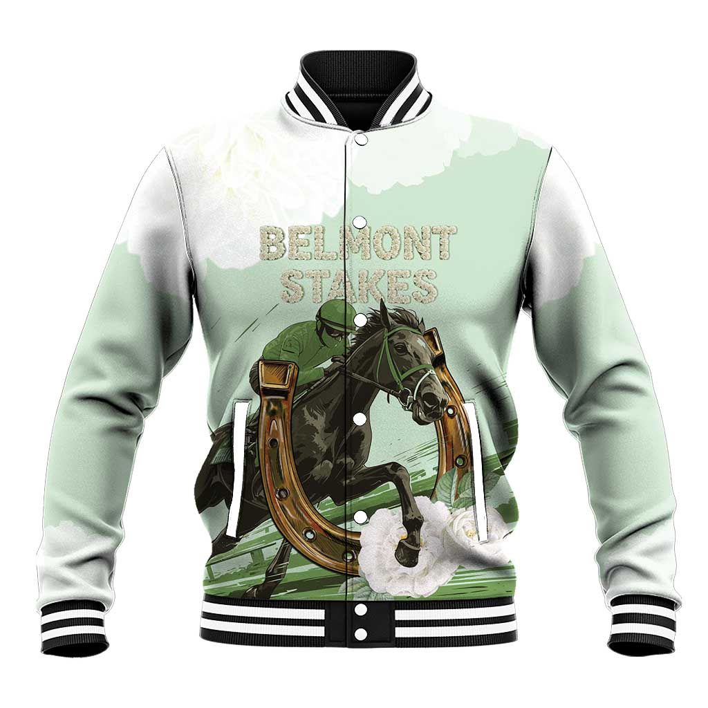 158th Anniversary Belmont Horse Racing Baseball Jacket Run for the Carnations