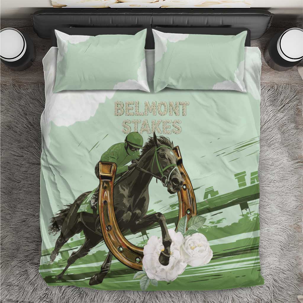 158th Anniversary Belmont Horse Racing Bedding Set Run for the Carnations