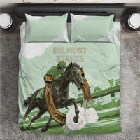 158th Anniversary Belmont Horse Racing Bedding Set Run for the Carnations