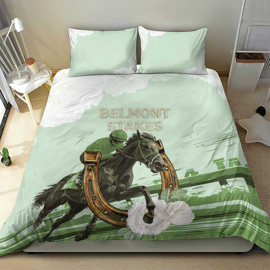158th Anniversary Belmont Horse Racing Bedding Set Run for the Carnations