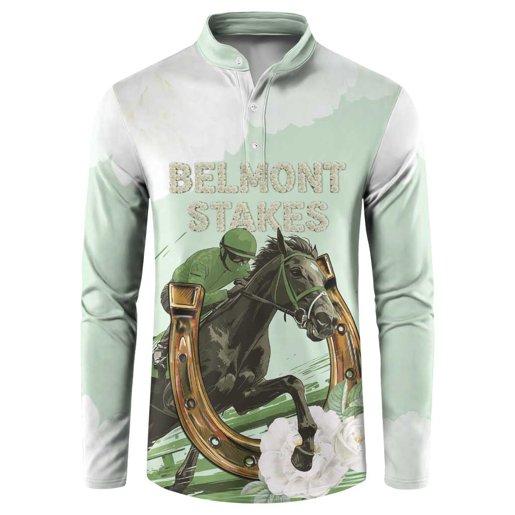 158th Anniversary Belmont Horse Racing Button Sweatshirt Run for the Carnations